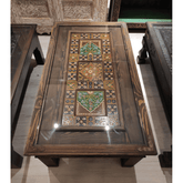 Mughal Hand Painted Solid Wood Coffee Table C27